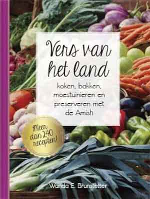 Amish Kookboek Vers van het land Wanda Brunstetter Logo